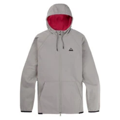 Sweat Homme Burton Crown Weatherproof Bonded Full-Zip Iron Gray